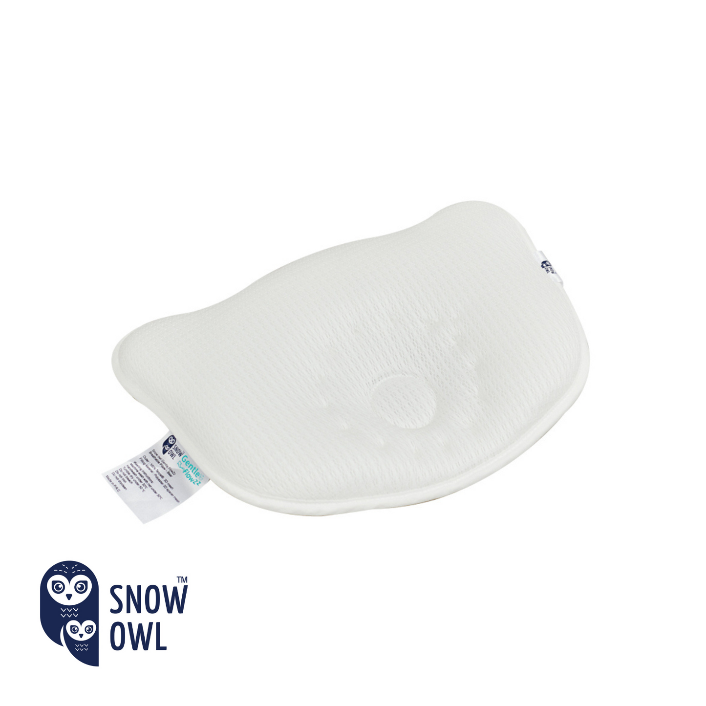 Snow Owl Gentle FlowZz Tencel Pillow Bear - Infant White