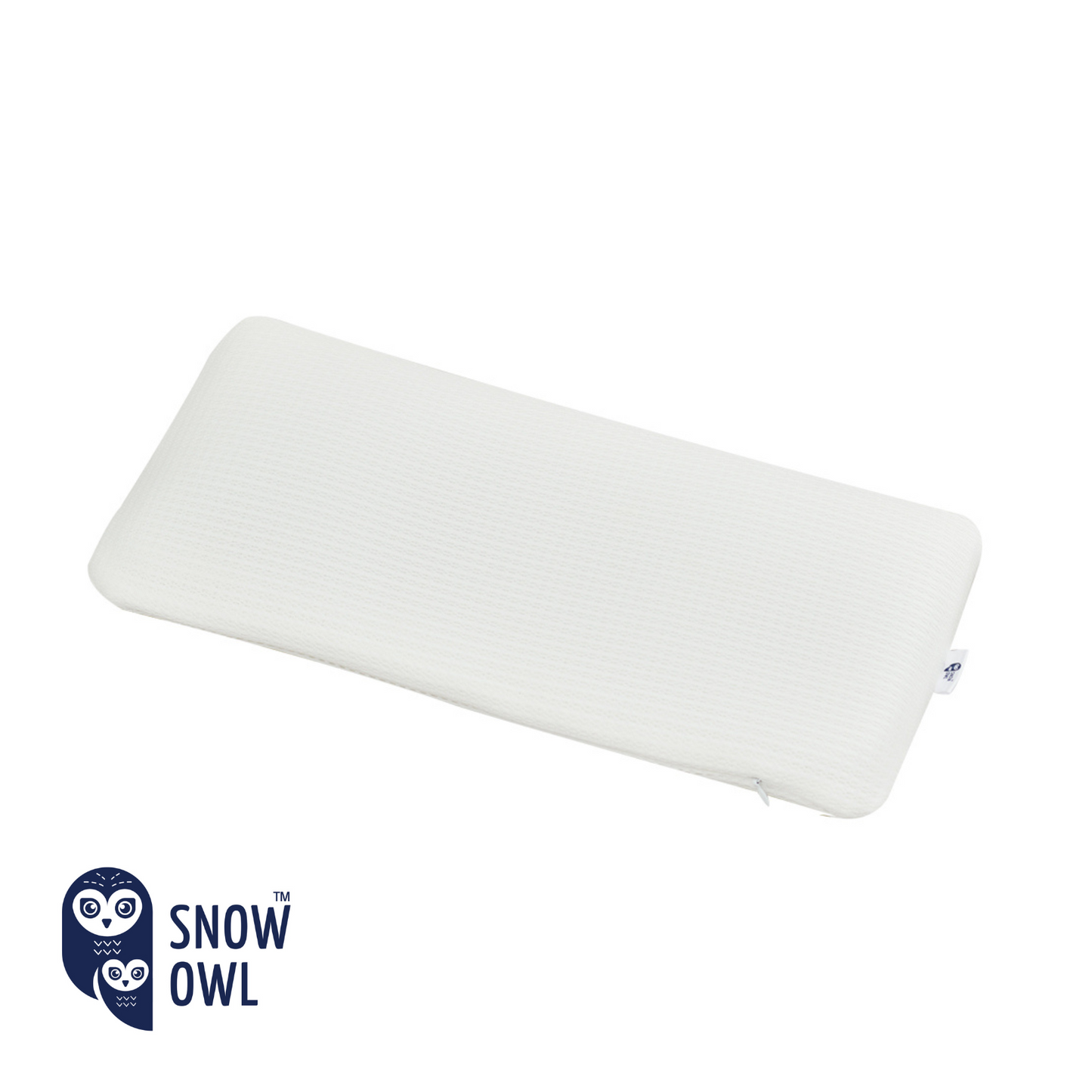 Snow Owl Gentle FlowZz Tencel Baby Pillow - White