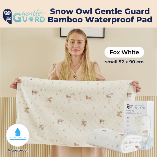 Snow Owl Gentle Guard Bamboo Waterproof Mattress Pad - Small Fox White